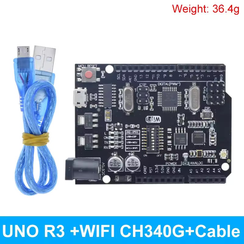 Arduino UNO R3 With WiFi – Tarwiij Electronics